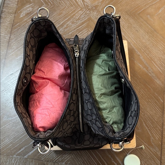 Coach Phoebe Signature black canvas and leather three-compartment Bag - Picture 8 of 16